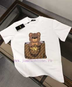 FENDI's New Summer Round Neck Short Sleeved T-shirt Weighs 270 Grams And Is Made Of High-end Pu 49tjm8mk