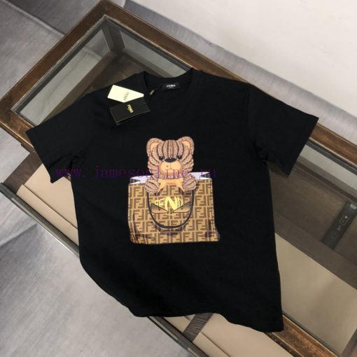 FENDI's New Summer Round Neck Short Sleeved T-shirt Weighs 270 Grams And Is Made Of High-end Pu xwonbot9