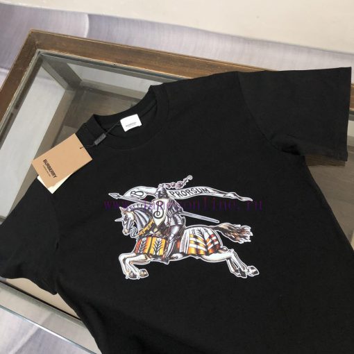 Burberry Couple's Short Sleeved T-shirt With Top-notch Contrasting Printed Logo Design. The Fab ge2iyn4h - Image 4