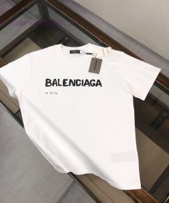 BALENCIAGA 25 Spring/Summer Short Sleeve Printed Logo Round Neck Couple's T-shirt~Customized Pu 7hnnikc3