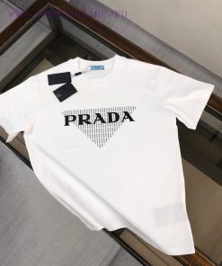 PPRADA Prada Launches New Short Sleeved T-shirt With New Design Inspiration Highly Fashionable au88oq8i