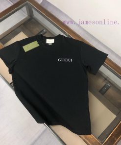 GUCCI 2025 Couple's Round Neck Short Sleeve Couple T-shirt~High Quality Brand Logo Printing Tec yaznn4vy