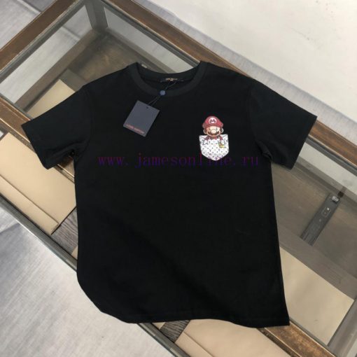 LV's New Summer Round Neck Short Sleeved T-shirt Is Made Of High-end Pure Cotton Fabric With A gm9mq3os