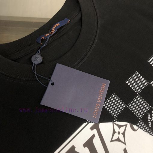 LV Summer New Round Neck Short Sleeve T-shirt 270g Heavy Duty High End Pure Cotton Fabric With o7ap814q - Image 5