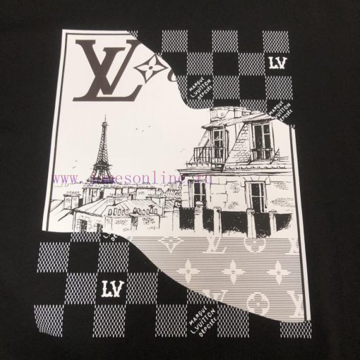 LV Summer New Round Neck Short Sleeve T-shirt 270g Heavy Duty High End Pure Cotton Fabric With o7ap814q - Image 6