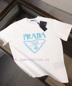 PRADA's New Summer Round Neck Short Sleeved T-shirt Weighing 270 Grams Is Made Of High-quality gmz5wxns