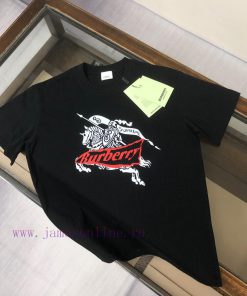 Burberry's New Summer Round Neck Short Sleeved T-shirt Weighing 270g Is Made Of High-quality Pu 36t2mxbk
