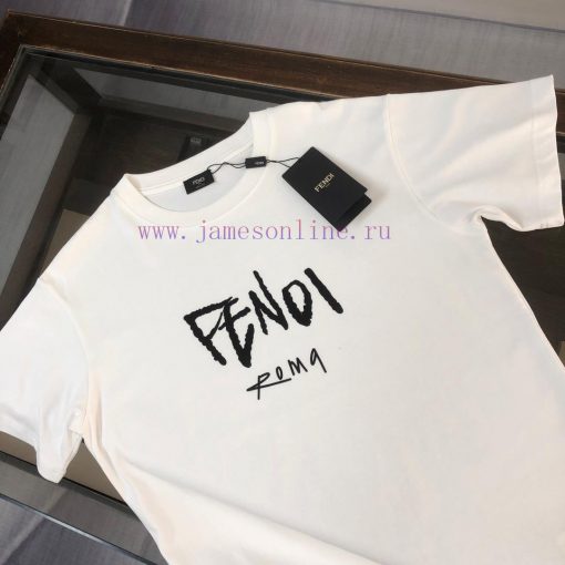 FENDI's New Summer Round Neck Short Sleeved T-shirt Weighs 270 Grams And Is Made Of High-end Pu ry7tisp2 - Image 4