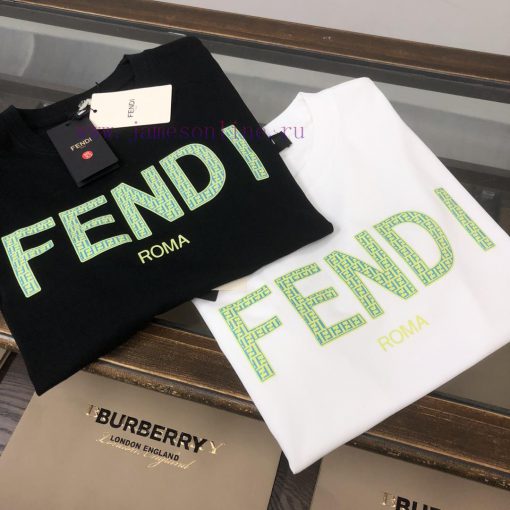 FENDI's New Summer Round Neck Short Sleeved T-shirt Weighs 270 Grams And Is Made Of High-end Pu 68yh64fh - Image 3