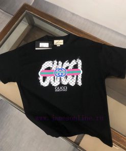 GUCCI's New Summer Round Neck Short Sleeved T-shirt Is Made Of High-end Pure Cotton Fabric With kawlwd80