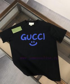 GUCCI's New Summer Round Neck Short Sleeved T-shirt Is Made Of High-end Pure Cotton Fabric With ms7h4kas