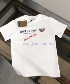 Burberry's New Summer Round Neck Short Sleeved T-shirt Weighing 270g Is Made Of High-quality Pu 2telc4wf