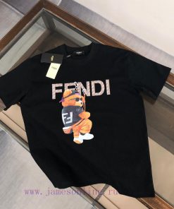 FENDI's New Summer Round Neck Short Sleeved T-shirt Weighs 270 Grams And Is Made Of High-end Pu v2iyyaoy