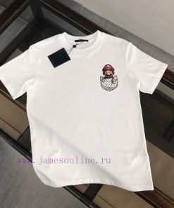 LV 24SS Summer New Round Neck Short Sleeve T-shirt 270g Heavy Duty High End Pure Cotton Fabric td6rnugg
