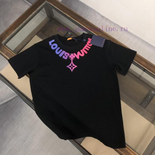 LV Summer New Round Neck Short Sleeve T-shirt 270g Heavy Duty High End Pure Cotton Fabric With e52s6fvb - Image 2