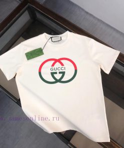 GUCCI's New Summer Round Neck Short Sleeved T-shirt Weighs 270 Grams And Is Made Of High-qualit f5oqated