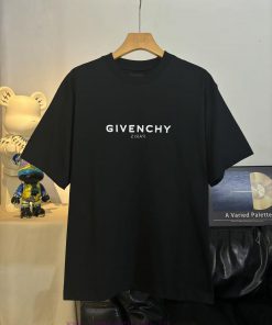 Top Level Real-life PhotosGivenchy Givenchy. 25SS Letter Mirror Pattern Printed Short Sleeved T rklpub3a