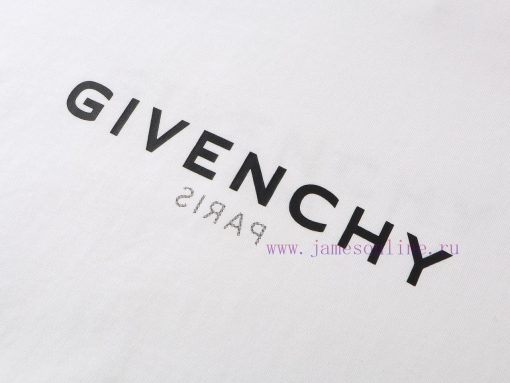 Top Level Real-life PhotosGivenchy Givenchy. 25SS Letter Mirror Pattern Printed Short Sleeved T d77qzy0h - Image 5