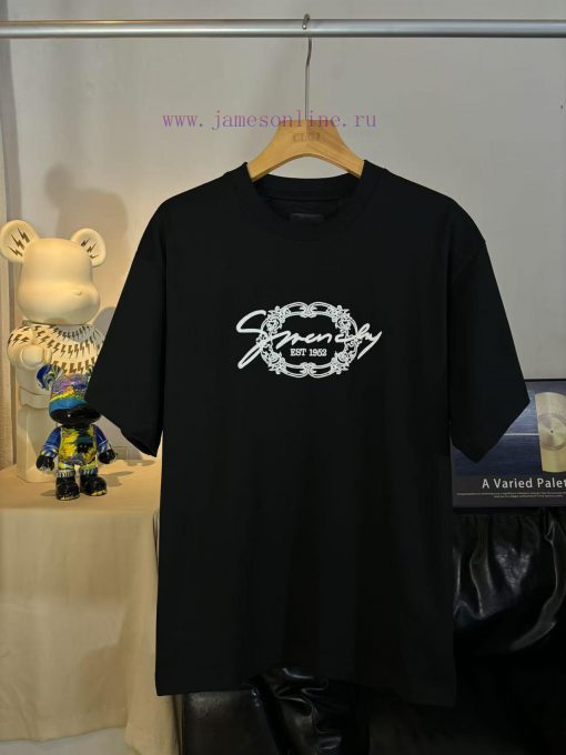 Top Level Real-life PhotosGivenchy Givenchy. 25SS. Classic Letter Pattern Embroidered Short Sle 0cwr2l6k