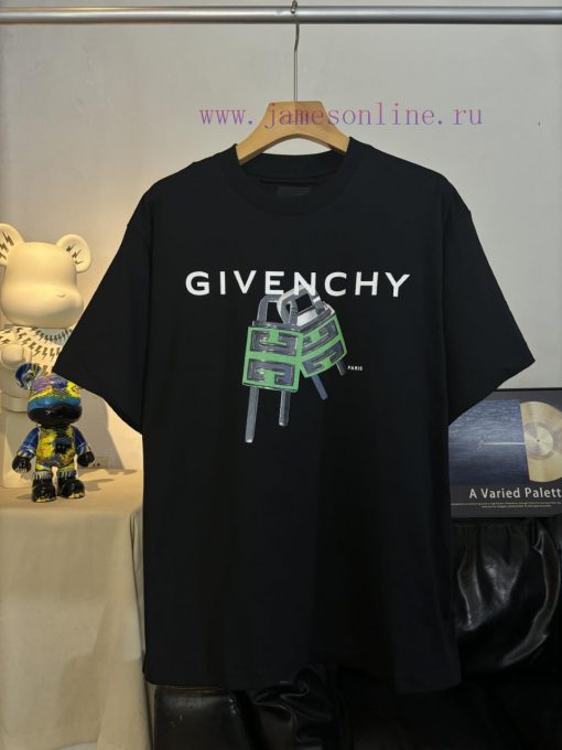Top Level Real-life PhotosGivenchy Givenchy. 25SS Classic Lock Print Short Sleeve T-shirtThe Fa 2tn0xiji - Image 2