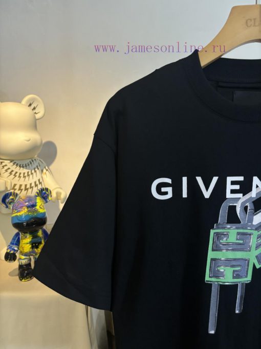 Top Level Real-life PhotosGivenchy Givenchy. 25SS Classic Lock Print Short Sleeve T-shirtThe Fa 2tn0xiji - Image 4