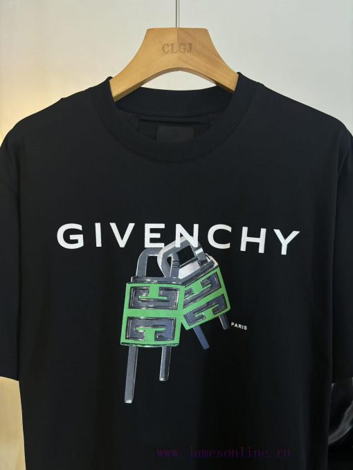 Top Level Real-life PhotosGivenchy Givenchy. 25SS Classic Lock Print Short Sleeve T-shirtThe Fa 2tn0xiji - Image 6