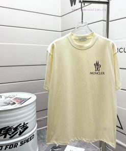 Mengkou MONCLE * 2g Round Neck Short Sleeved T-shirtClassic Embroidered Badge Printed Letter LO tohzg4n4