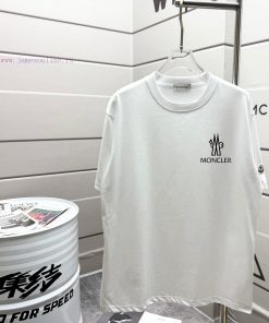 Mengkou MONCLE * 2g Round Neck Short Sleeved T-shirtClassic Embroidered Badge Printed Letter LO n6cc2v10