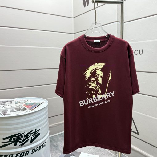BUR Burberry 2025 Spring/Summer New Trendy Brand New Printed Round Neck Short Sleeve T-shirtThe uj9ibme7