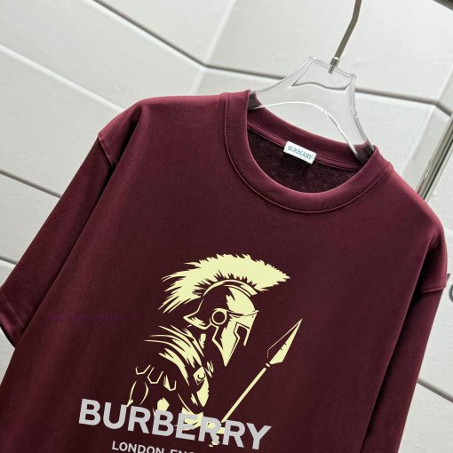 BUR Burberry 2025 Spring/Summer New Trendy Brand New Printed Round Neck Short Sleeve T-shirtThe uj9ibme7 - Image 3