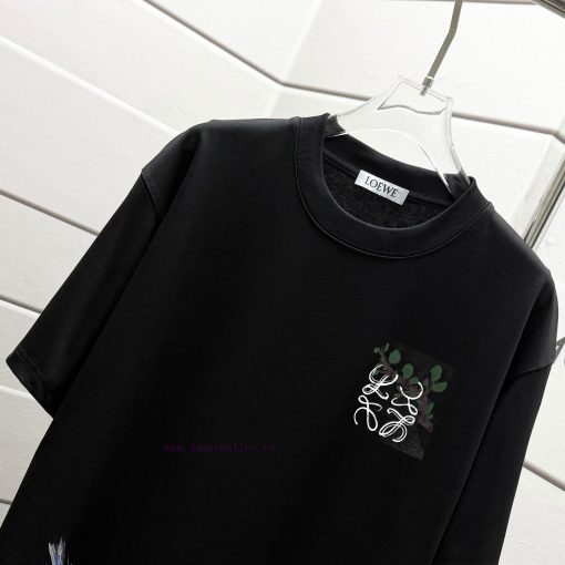 LOEWE 2025 Spring/Summer New Short Sleeve Half Sleeve T-shirt-Using 280g Double Yarn-Adopting T u7ck452i - Image 3