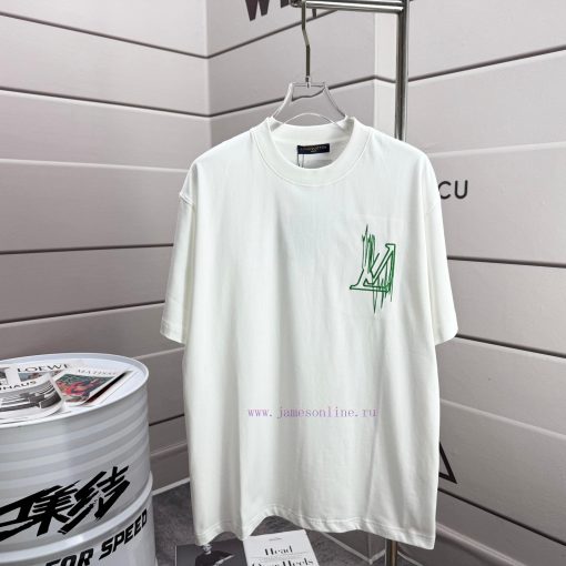 LV Louis Vuitton 2025 Spring/Summer New Embroidered Printed Custom Double Yarn Plain Cotton Fab 0r15qlqt - Image 3