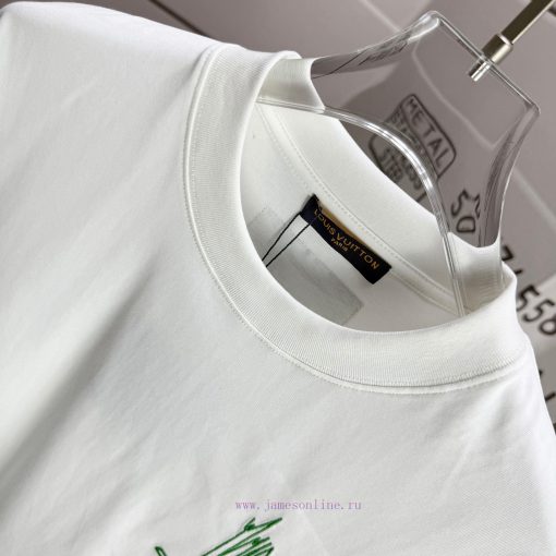 LV Louis Vuitton 2025 Spring/Summer New Embroidered Printed Custom Double Yarn Plain Cotton Fab 0r15qlqt - Image 4