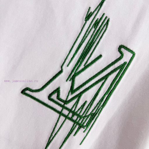 LV Louis Vuitton 2025 Spring/Summer New Embroidered Printed Custom Double Yarn Plain Cotton Fab 0r15qlqt - Image 5