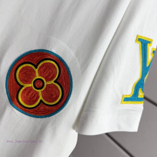 LV Louis Vuitton 2025 Spring/Summer New Embroidered Printed Custom Double Yarn Plain Cotton Fab vn4gbsgy - Image 5