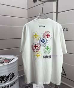 CH Kroxin 2025 Summer New Cross Incomplete Embroidered Printed Short Sleeve T-shirt Customized 5f5b574u