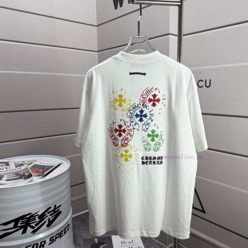CH Kroxin 2025 Summer New Cross Incomplete Embroidered Printed Short Sleeve T-shirt Customized 5f5b574u