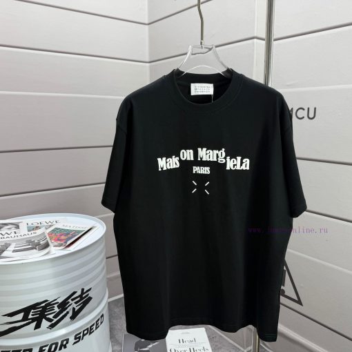 MM6 Magi * La 2025 Spring/Summer New Collection MM6 Letter Totem Classic Foam Craft Short Sleev eg5pny33