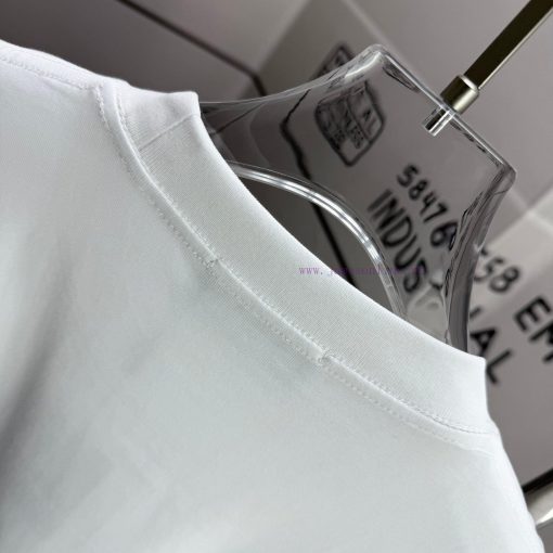 BAL * Paris * 2025 Spring And Summer New Round Neck Short Sleeve Front Logo Letter Plush+3D Sil nvvu6r6a - Image 7