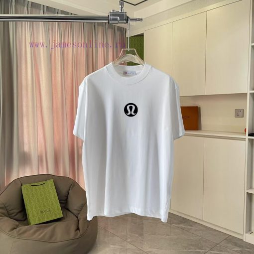 Lulu * Lulu Lemon 2025 Summer New Personalized Letter Logo Printed Custom Fabric 300g Short Sle q8r76a3y - Image 2