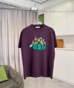 Loewe 2025 Summer New Personalized Letter Logo Printed Custom Fabric 300g Short Sleeve T-shirt oh6qeqy4