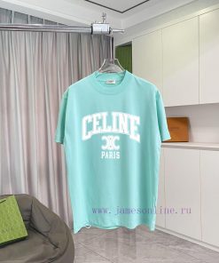 Celine 2025 Summer New Personalized Letter Logo Printed Custom Fabric 300g Short Sleeve T-shirt t9brrhll