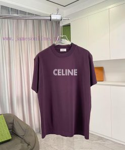 Celine 2025 Summer New Personalized Letter Logo Printed Custom Fabric 300g Short Sleeve T-shirt kxyiego1