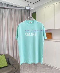 Celine 2025 Summer New Personalized Letter Logo Printed Custom Fabric 300g Short Sleeve T-shirt c4abvma9