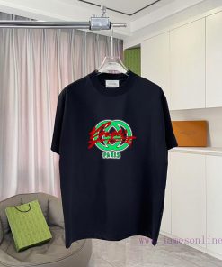 Gucci 2025 Summer New Personalized Letter Logo Printed Custom Fabric 300g Short Sleeve T-shirt tfzf1q9k