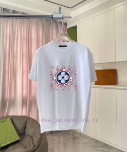 LV Louis Vuitton 2025 Summer New Personalized Letter Logo Printed Custom Fabric 300g Short Slee 08qhpk4u