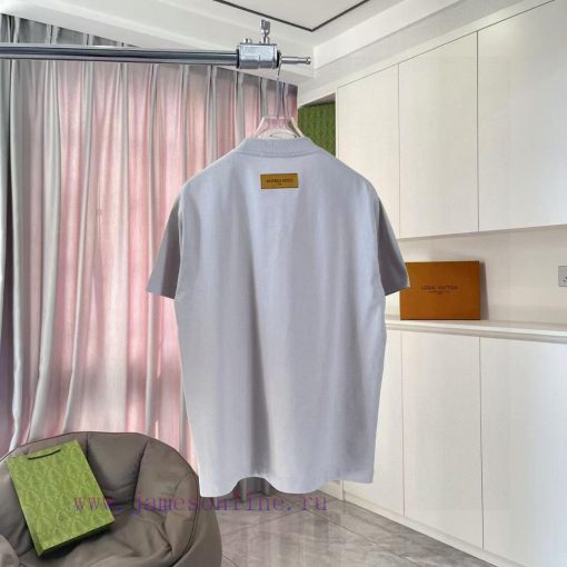 LV Louis Vuitton 2025 Summer New Personalized Letter Logo Printed Custom Fabric 300g Short Slee 82tedai4 - Image 8