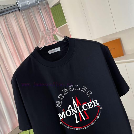 Moncler Mouth Mask 2025 Summer New Personalized Logo Printed Custom Fabric 300 Short Sleeve T-s 4gku3pyo - Image 4