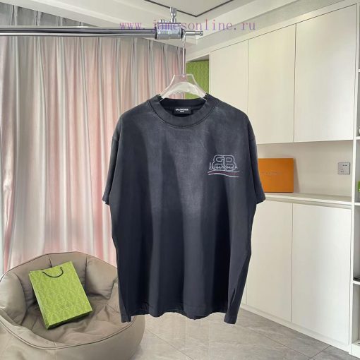 Balenciaga Paris 2025 Summer New Collection: Washed Worn Spray Ma Liu Personalized Letter Logo e99nmyg0