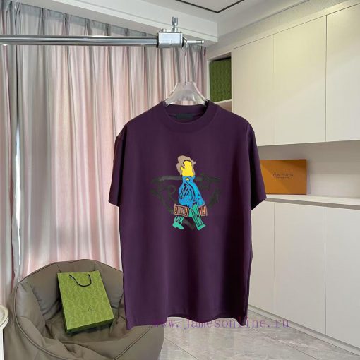 Prada 2025 Summer New Personalized Letter Logo Printed Custom Fabric 300g Short Sleeve T-shirt 13k86xt2 - Image 2